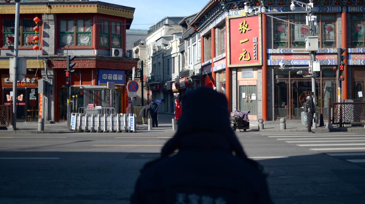 Calles desiertas en Beijing por el coronavirus de China
