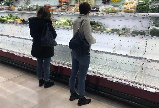Los productos frescos se han agotado en varios supermercados italianos