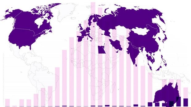 Cuatro de cada diez nuevos casos de coronavirus ya ocurren fuera de China