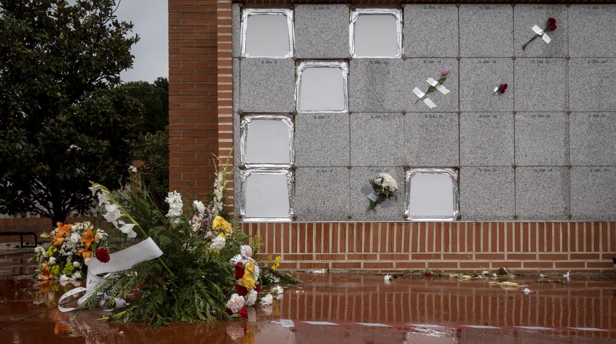 El cementerio de Carabanchel en un día gris