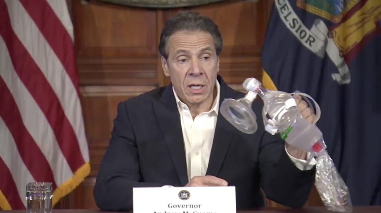 El gobernador del estado de Nueva York, Andrew Cuomo, durante una rueda de prensa por la crisis del coronavirus