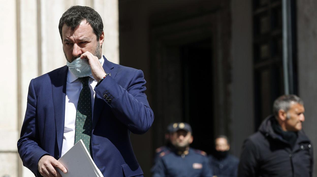 Salvini, con mascarilla, en una imagen reciente