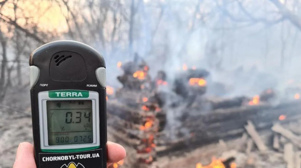Un incendio cerca de Chernóbil multiplica por 16 la radiactividad en la zona de la central nuclear