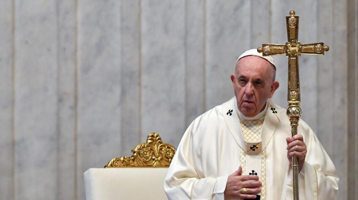 El Papa Francisco, esta tarde en la Basílica de San Pedro