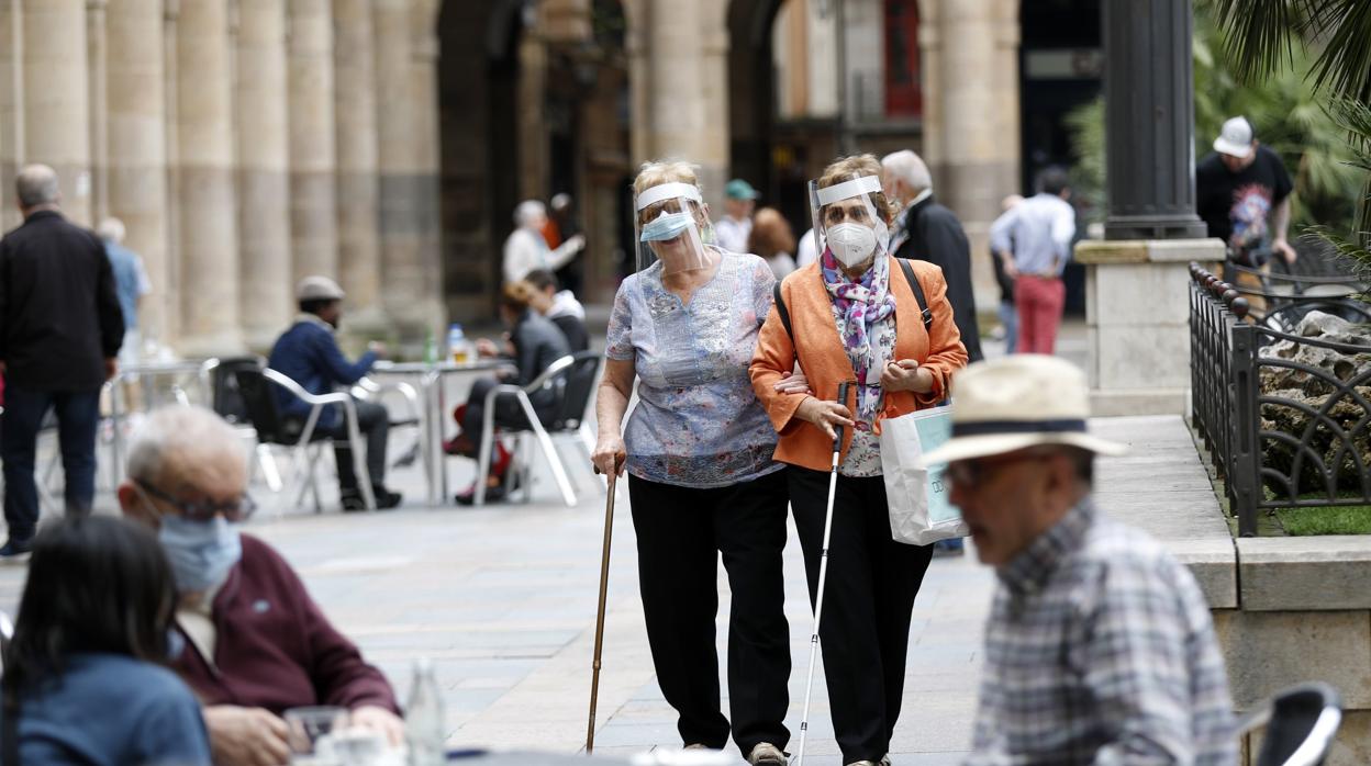 Imagen de una plaza de Bilbao