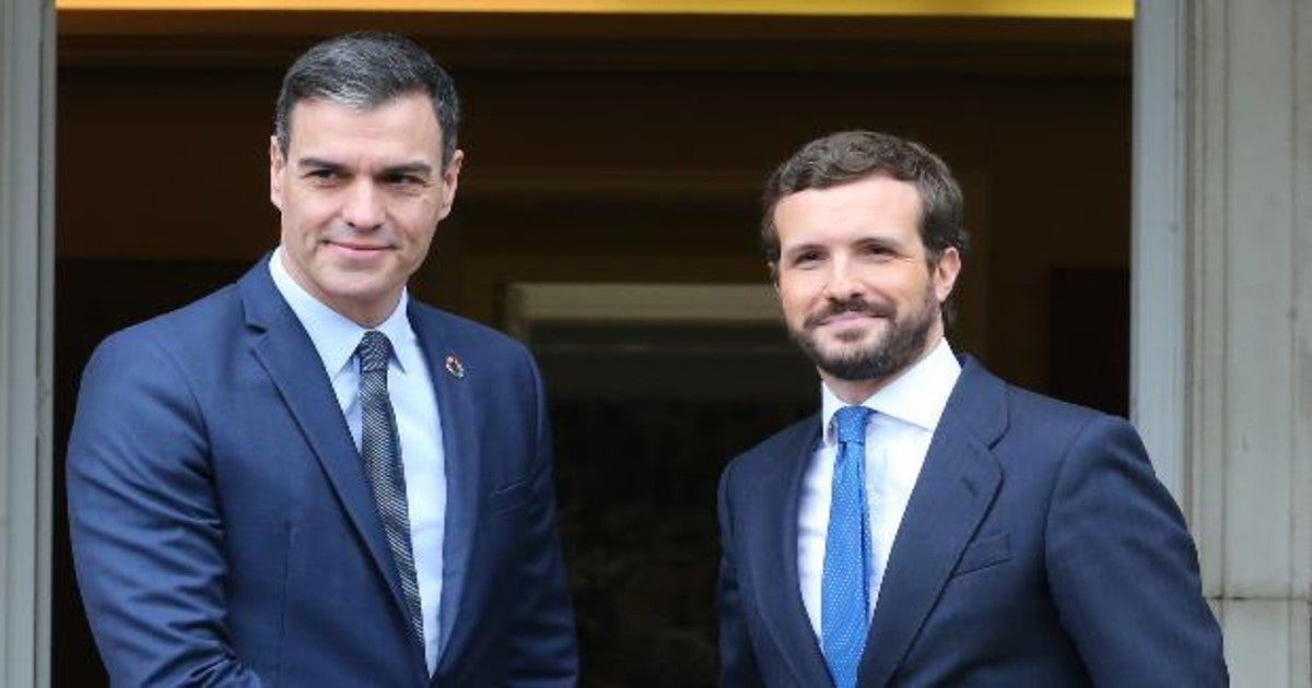 Imagen de archivo de Pedro Sánchez y Pablo Casado.