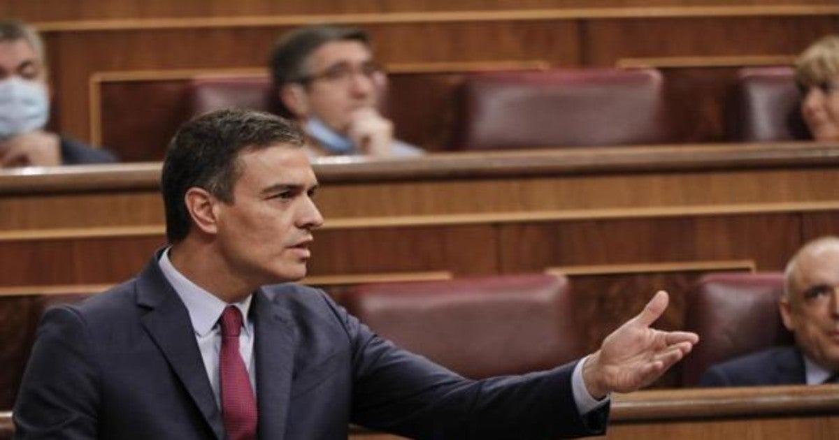 Sánchez interviniendo en el Congreso.