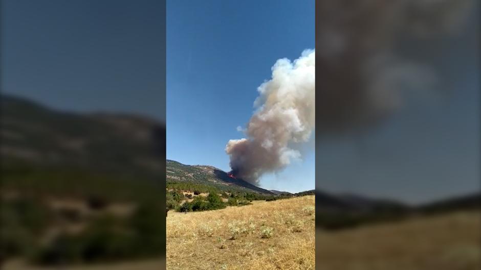 Vídeo: Incendio en el puerto de la Cruz Verde, en la Comunidad de Madrid