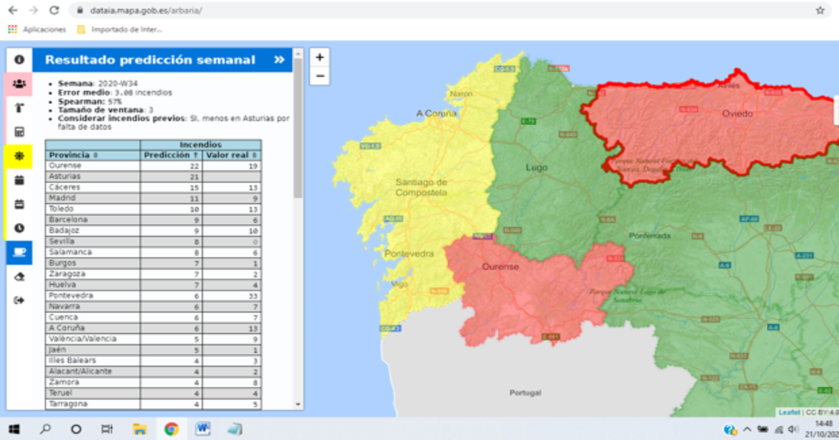 El programa contra incendios que sabe qué provincias arderán hoy