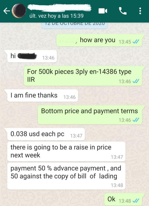 Este fabricante vende 500.000 mascarillas a menos de cuatro centavos de dólar la unidad