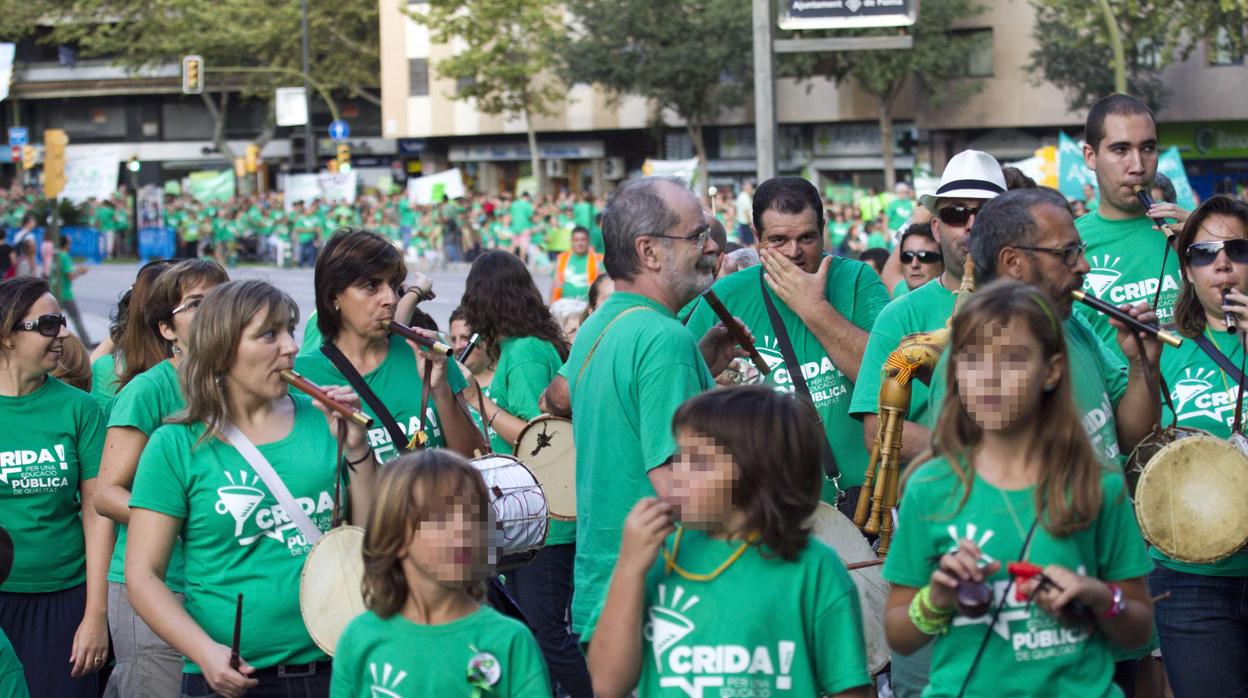 Manifestaciones contra la Lomce, más conocida como «ley Wert·» en Palma de Mallorca , en 2013