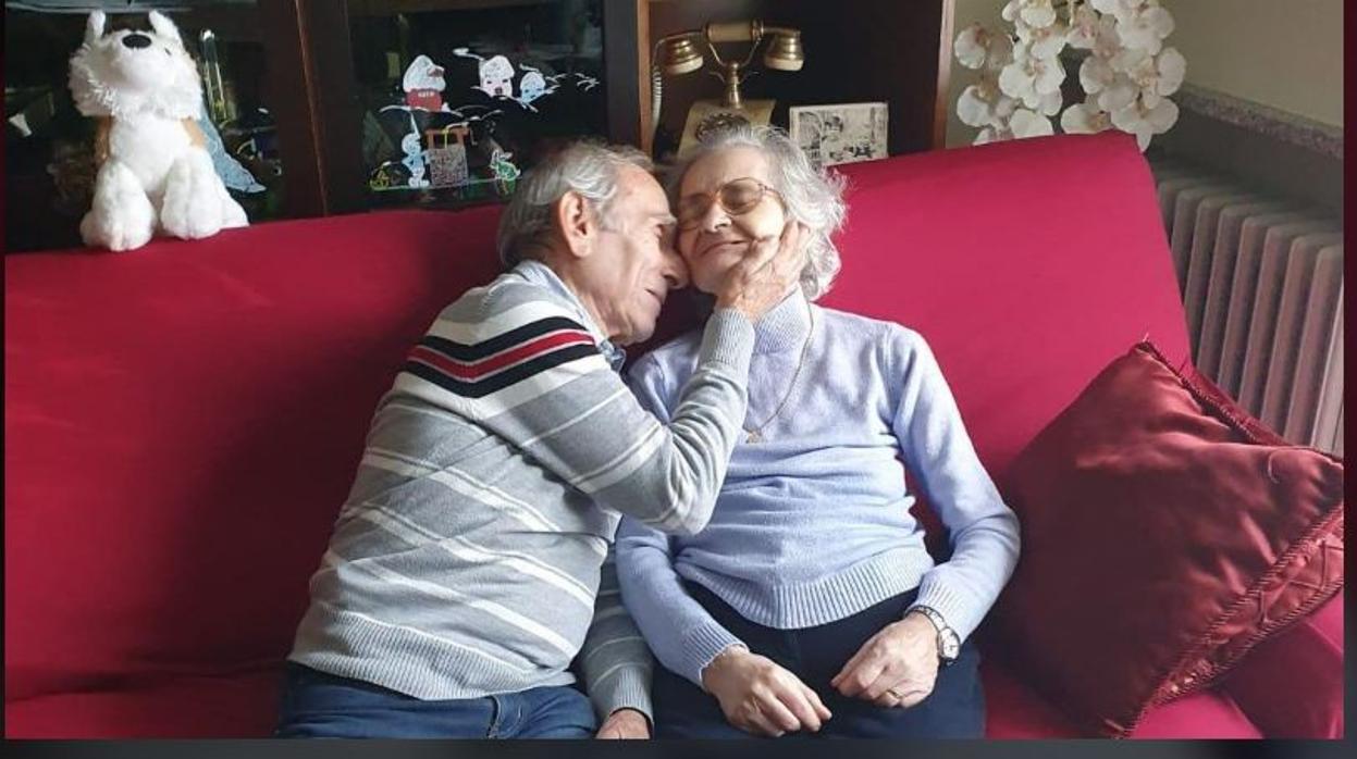 La pareja de ancianos, cuando aun estaban juntos