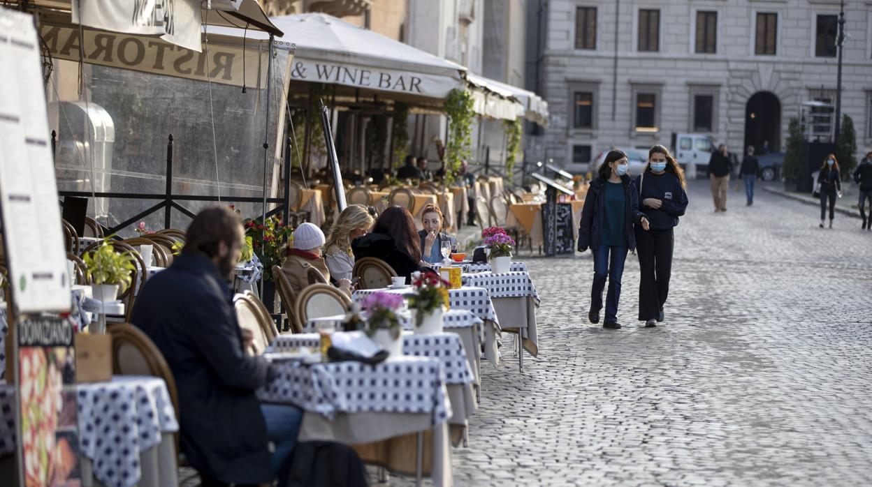 Una instantánea de la Piazza Navona, en Roma, en el día de hoy