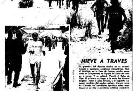 La Casa de Campo nevada en un campeonato deportivo en enero de 1971