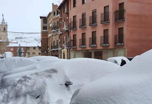 Más de 70 cm. de nieve se acumuló en Molina de Aragón