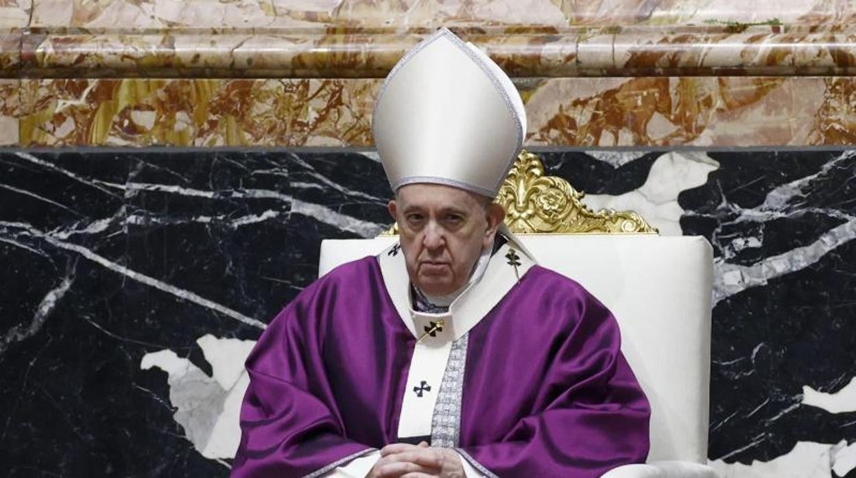 El Papa Francisco durante la misa del «Miércoles de ceniza»