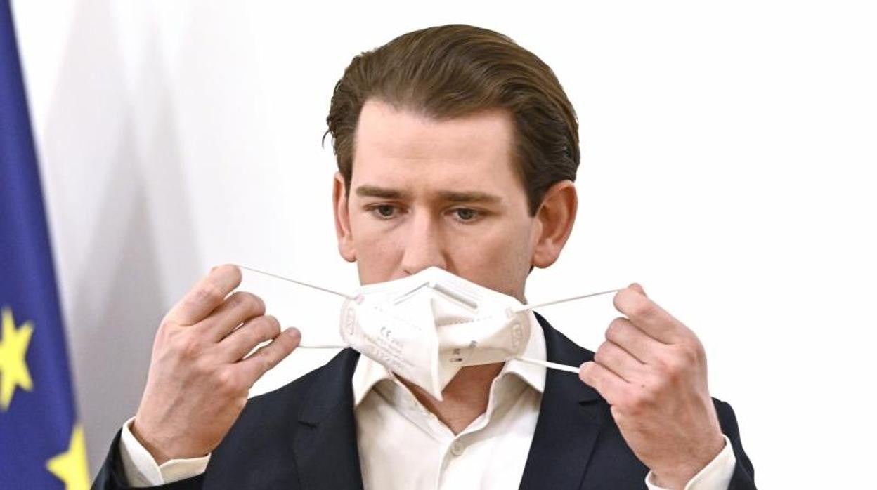 Sebastian Kurz durante una rueda de prensa