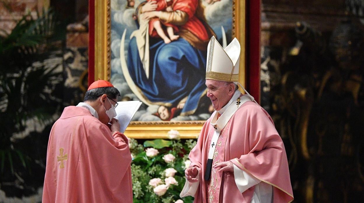 El Papa Francisco esta mañana en la misa dominical