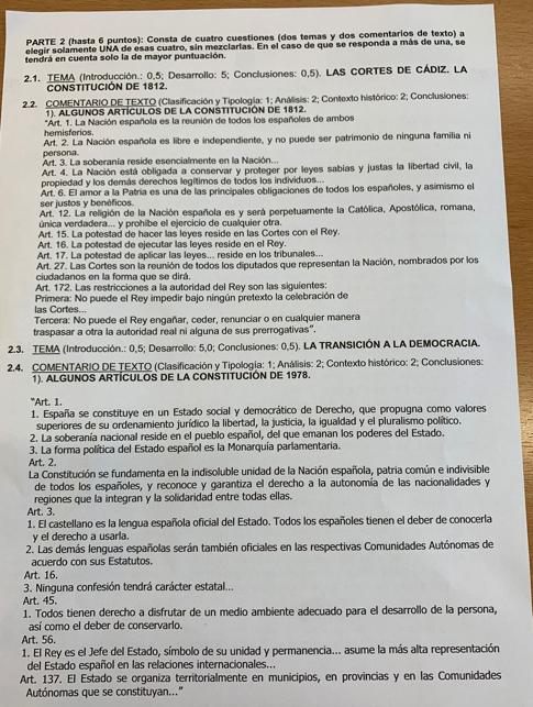 Así son los exámenes de Lengua e Historia de la EBAU de este año