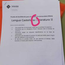 Falta de ortografía en el examen