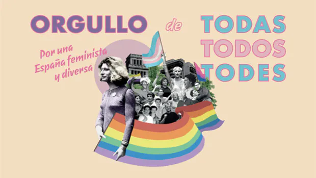«Orgullo de Todes»: Montero cuelga la bandera trans en el Ministerio e incluye a Pedro Zerolo en el cartel