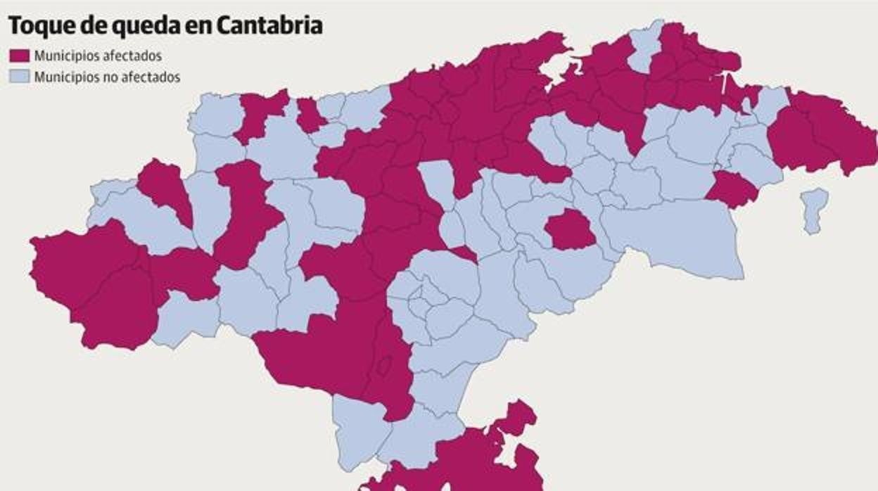 Vuelve el toque de queda a 53 municipios de Cantabria ante una situación «descontrolada» del virus