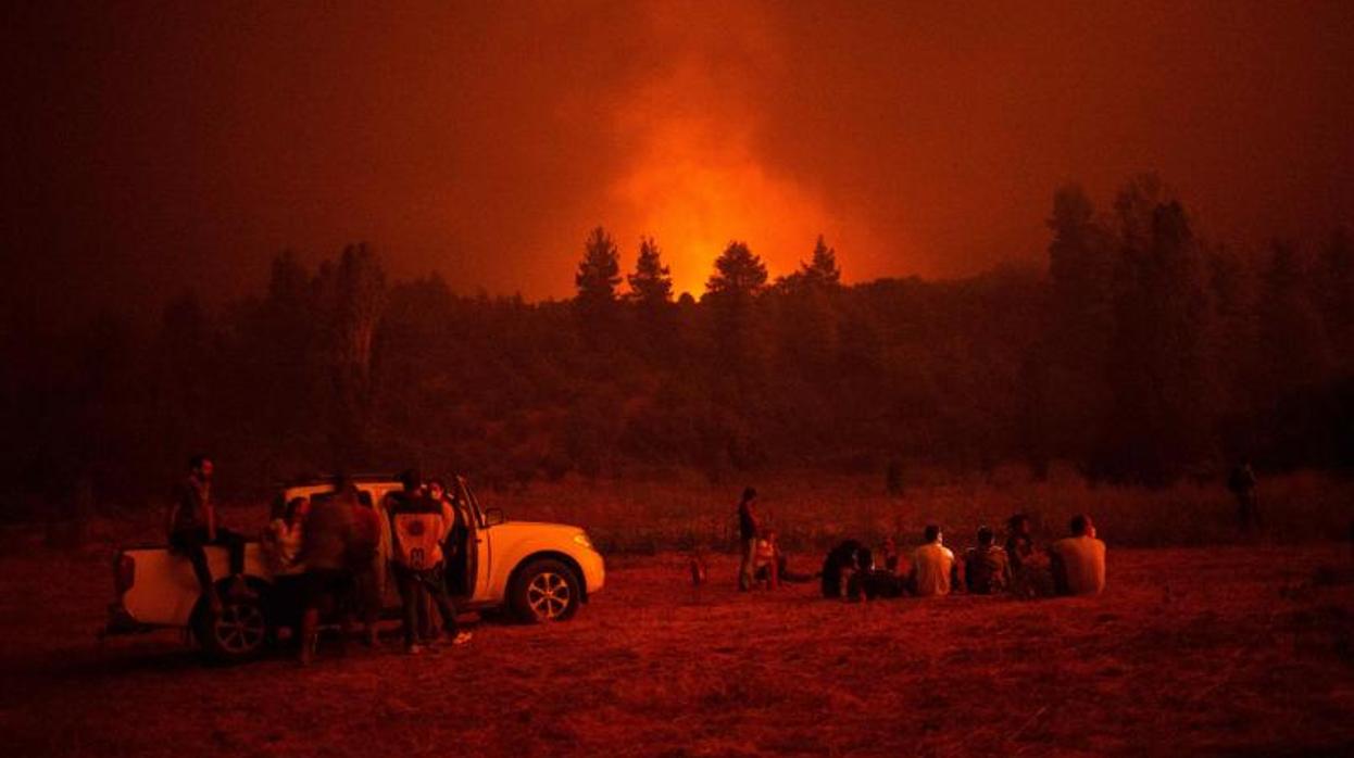 Incendio en la isla griega de Evia