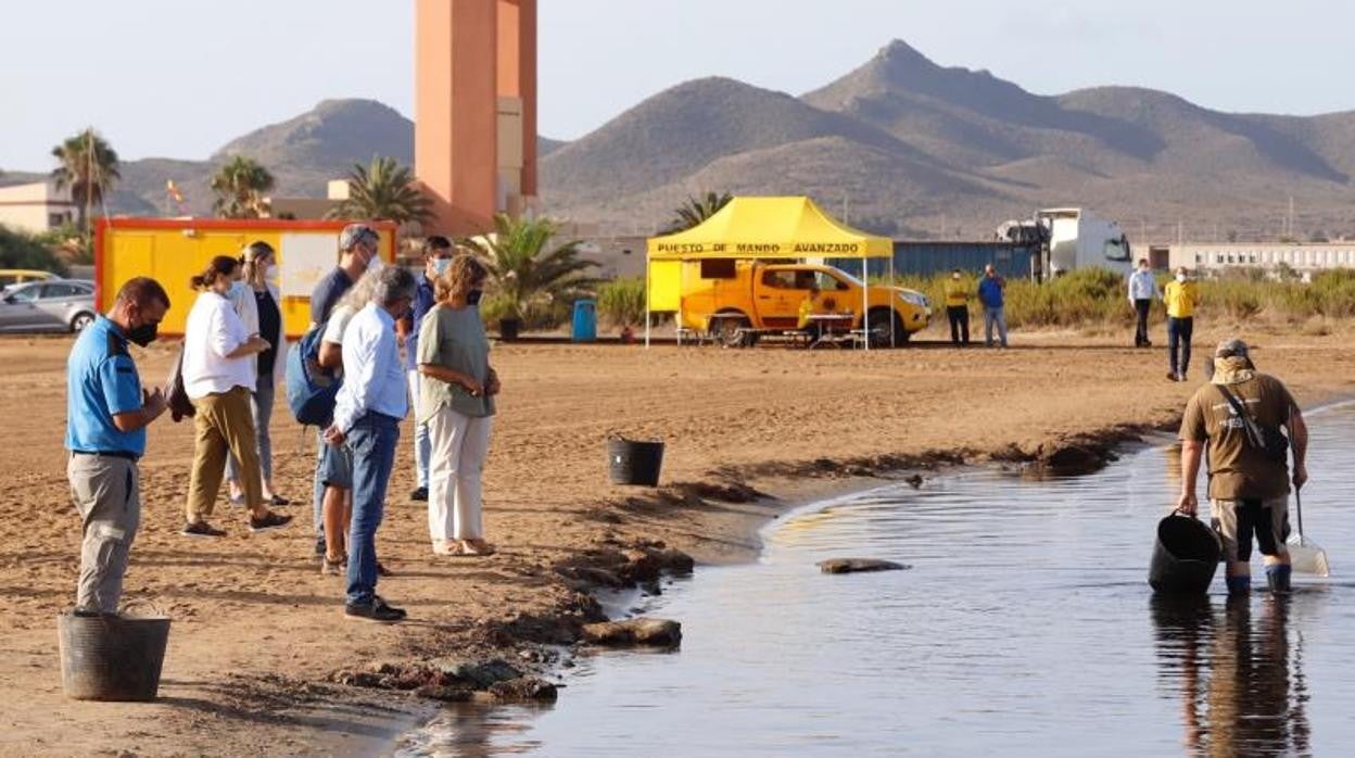 Visita de Teresa Ribera al mar Menor