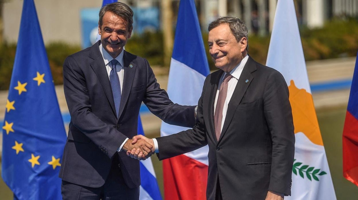 Mario Draghi, este viernes 17 de septiembre en la cumbre en Atenas