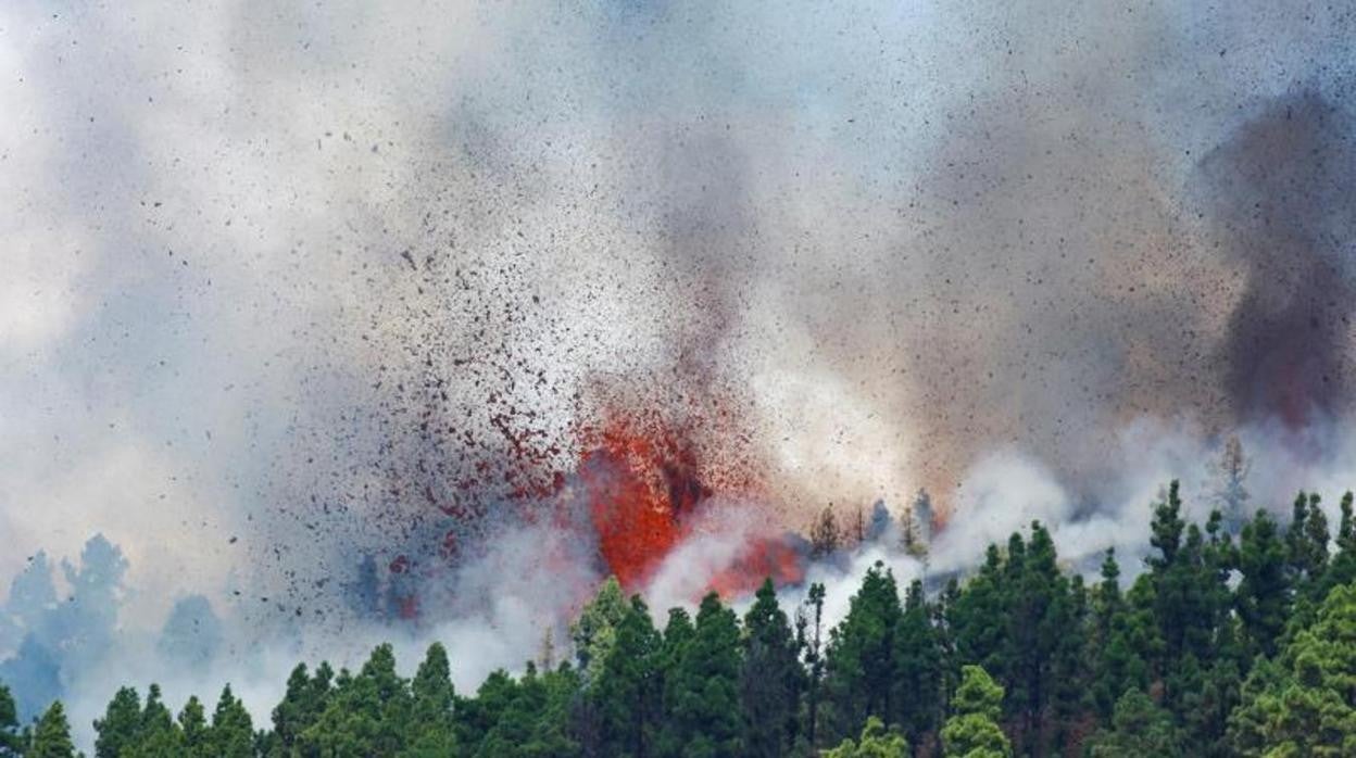 Volcán de Cumbre Vieja, en La Palma