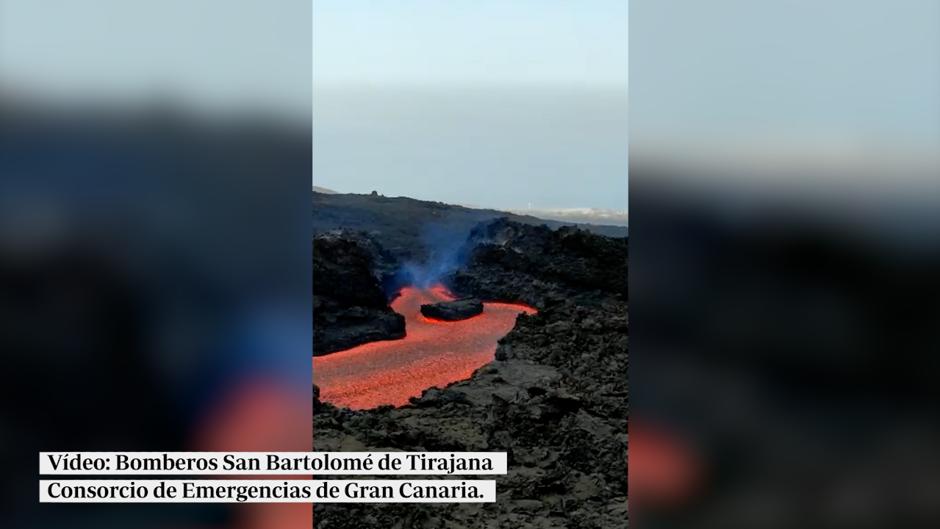 Espectaculares imágenes desde la cima del volcán de La Palma
