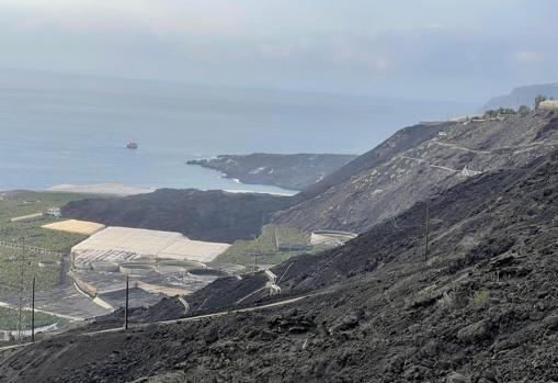 Vista de la fajana desde el mirador de Las Hoyas