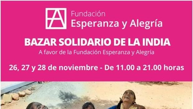 Bazar solidario de la India de la Fundación Esperanza y Alegría