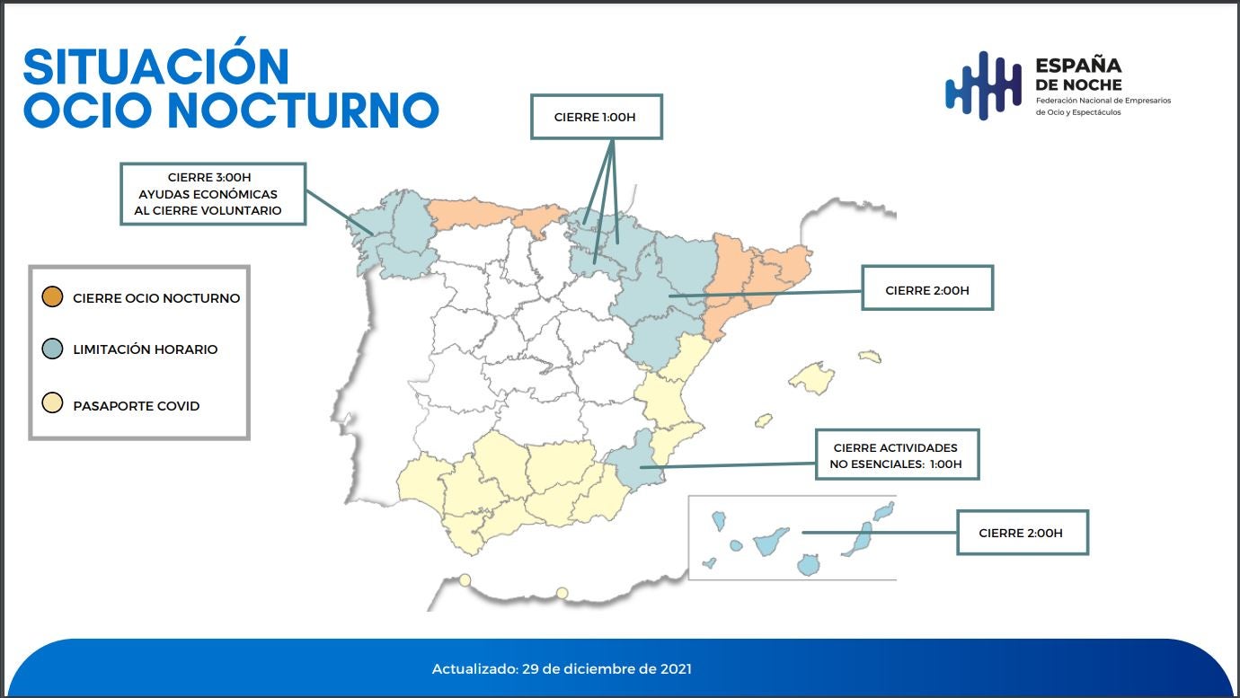 El ocio nocturno teme un descontrol de casos ante la prohibición de fiestas de Nochevieja en media España