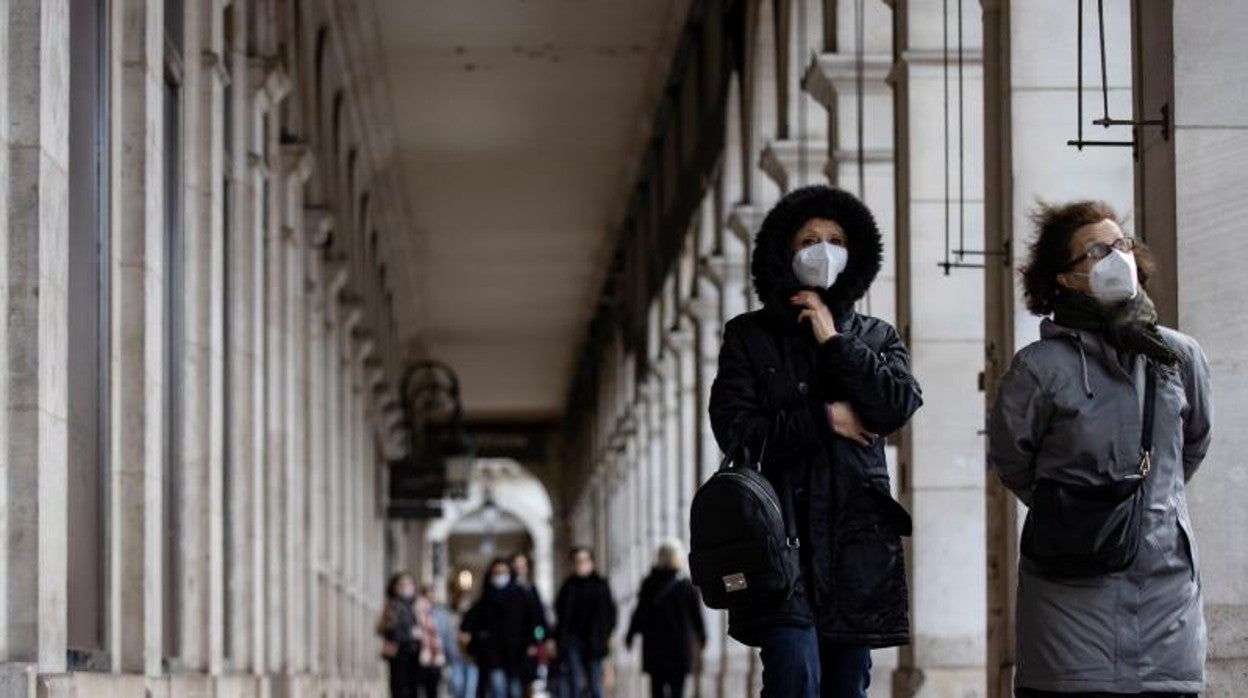 Una calle peatonal de París, el pasado martes