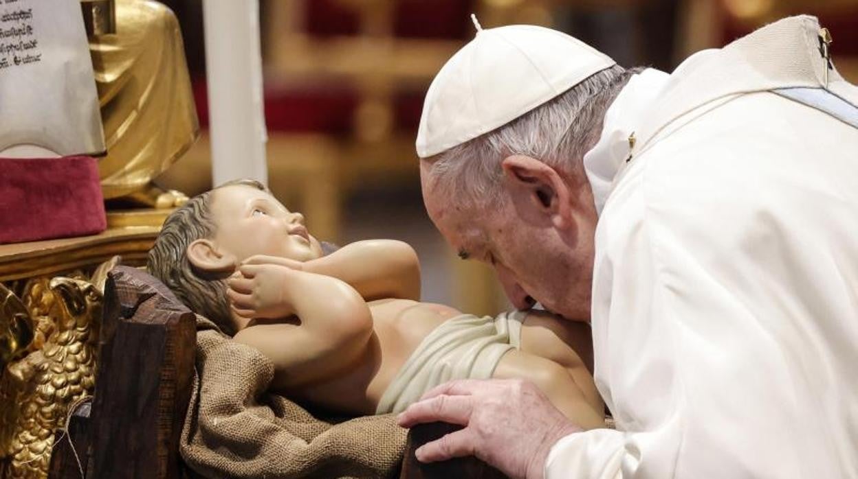 El Papa este sábado durante la misa en la Solemnidad de María Madre de Dios en la basílica de San Pedro