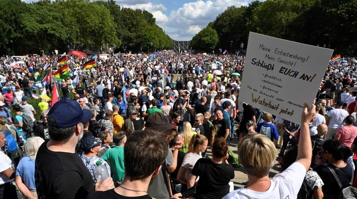 Imagen de archivo de una manifestación contra las restricciones en Alemania