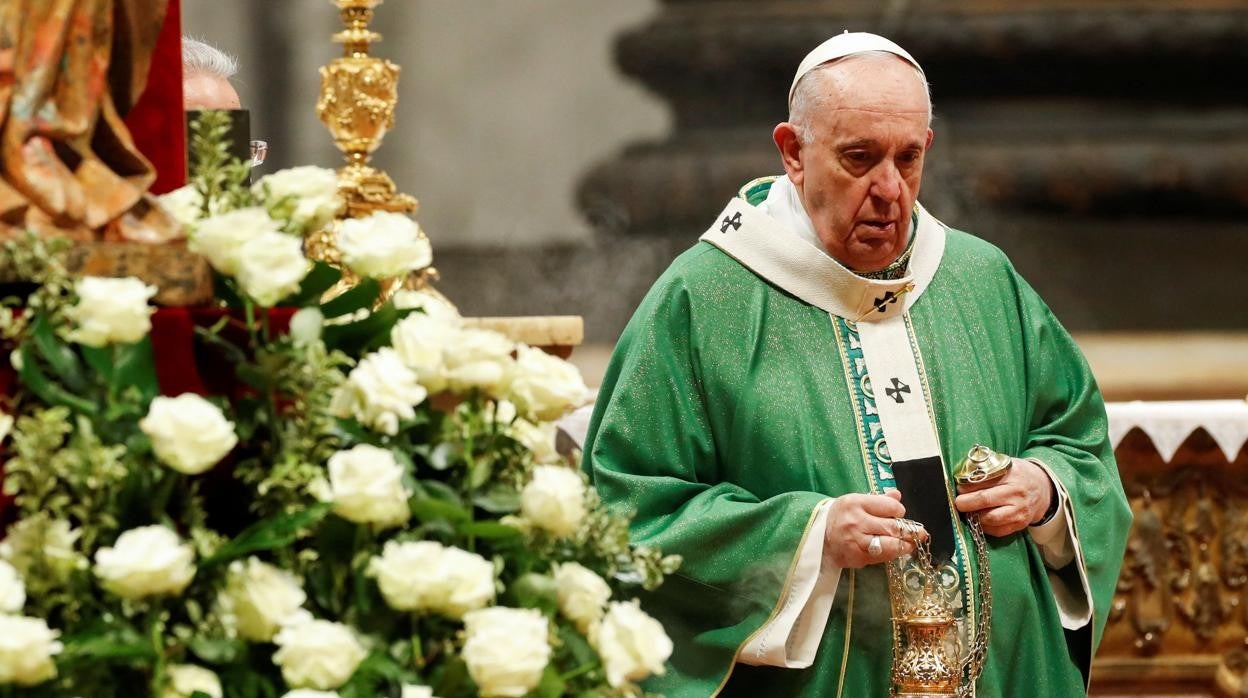 El Papa Francisco durante el ángelus de esta mañana