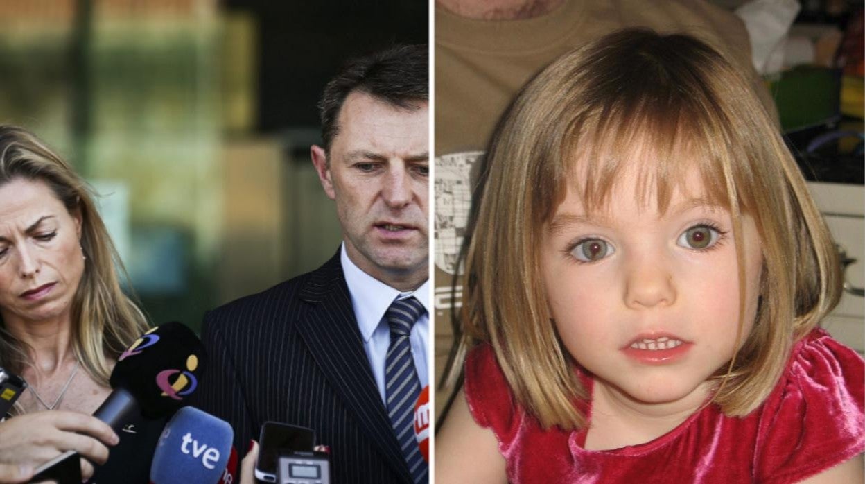 Gerry y Kate (izquierda), padres de Madeleine (derecha), tras el juicio contra el exinspector de policía Gonçalo Amaral, que les culpó de la desaparición de la menor en una urbanización de Praia da luz