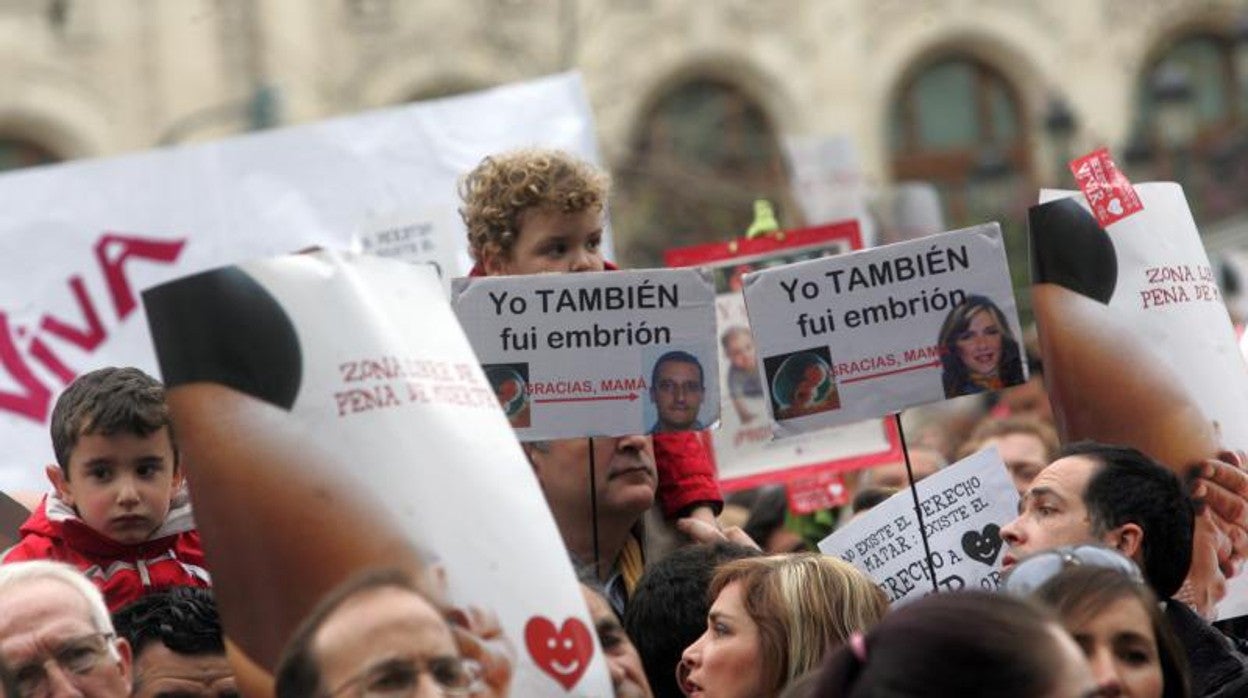 Manifestación contra el aborto