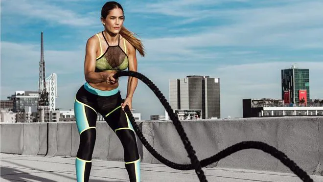Workout con battle ropes