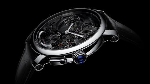 Rotonde de Cartier Repetición de Minutos Doble Tourbillon Misterioso