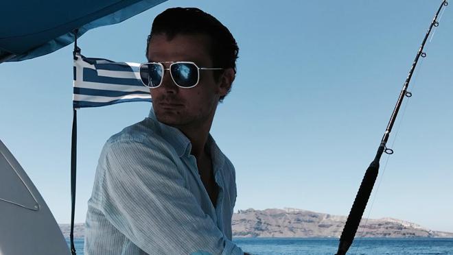 Lorincz posa durante una jornada de pesca