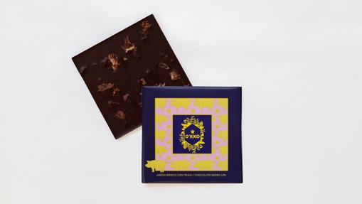 La tableta de chocolate Península de Flor D’KKO con jamón y trufa negra