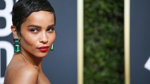 Zoe Kravitz durante la alfombra roja de los Globos de Oro 2018