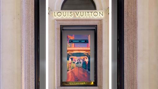 Una de las proyecciones del escaparate de Londres de louis Vuitton