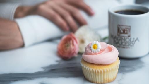 Uno de los cupcakes de Magnolia Bakery