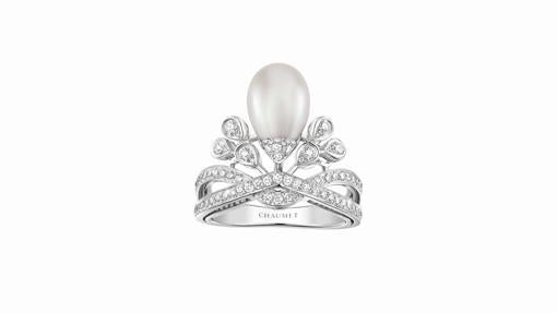 Anillo Joséphine Aigrette Impérial con perla