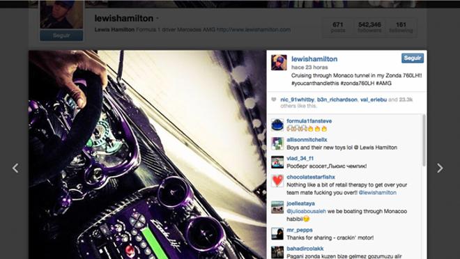 Lewis Hamilton se graba acelerando su Pagani Zonda