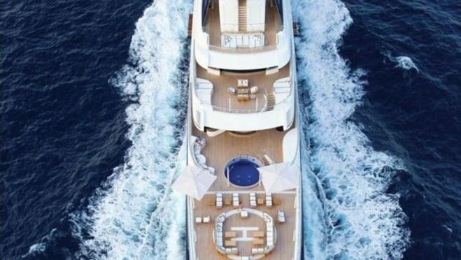 Vista aérea del yate 'Tranquility'